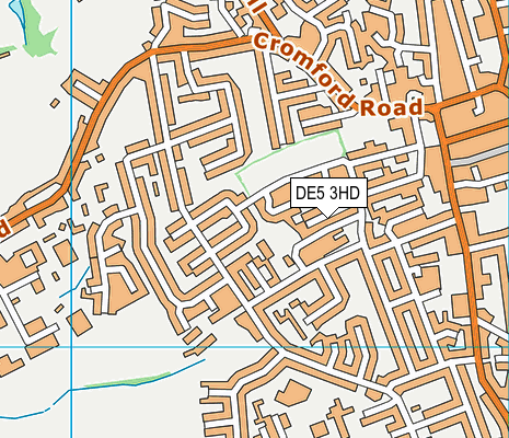DE5 3HD map - OS VectorMap District (Ordnance Survey)