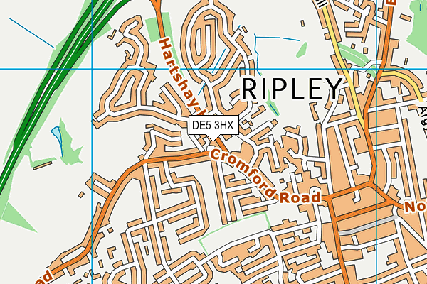 DE5 3HX map - OS VectorMap District (Ordnance Survey)