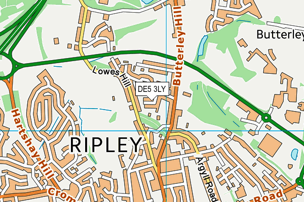 DE5 3LY map - OS VectorMap District (Ordnance Survey)