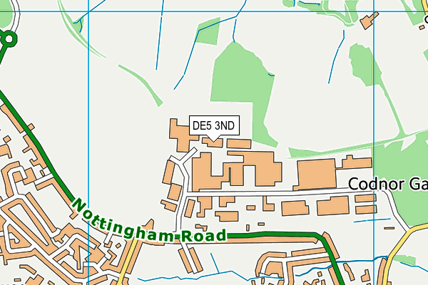 DE5 3ND map - OS VectorMap District (Ordnance Survey)