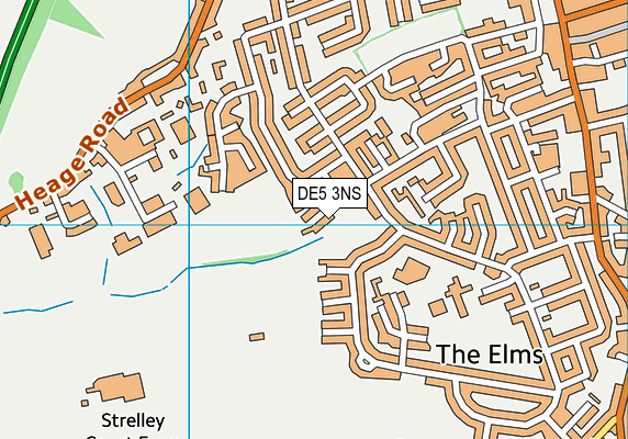 DE5 3NS map - OS VectorMap District (Ordnance Survey)