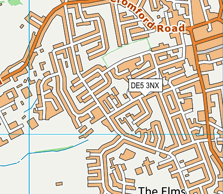 DE5 3NX map - OS VectorMap District (Ordnance Survey)