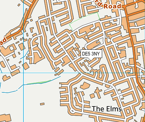 DE5 3NY map - OS VectorMap District (Ordnance Survey)