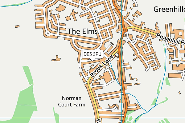 DE5 3PU map - OS VectorMap District (Ordnance Survey)