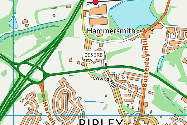 DE5 3RB map - OS VectorMap District (Ordnance Survey)