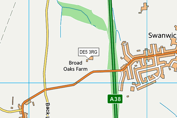 DE5 3RG map - OS VectorMap District (Ordnance Survey)