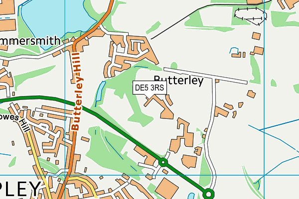 Derbyshire Police Authority map (DE5 3RS) - OS VectorMap District (Ordnance Survey)