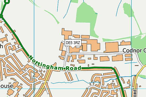 DE5 3RZ map - OS VectorMap District (Ordnance Survey)