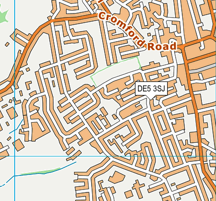 DE5 3SJ map - OS VectorMap District (Ordnance Survey)