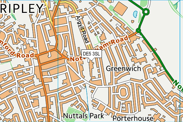 DE5 3SL map - OS VectorMap District (Ordnance Survey)