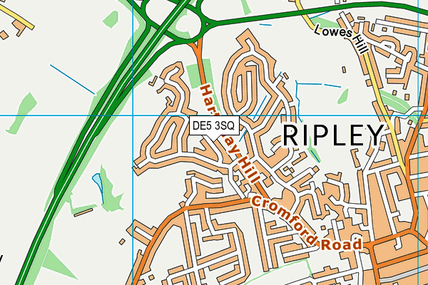 DE5 3SQ map - OS VectorMap District (Ordnance Survey)