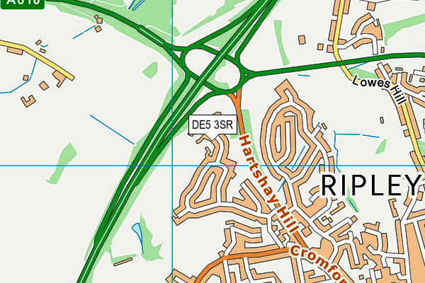 DE5 3SR map - OS VectorMap District (Ordnance Survey)