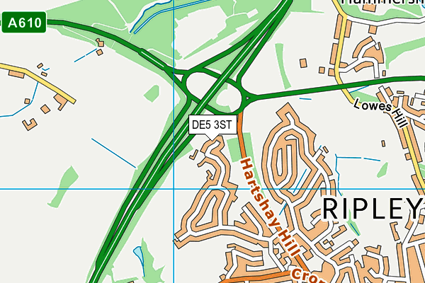 DE5 3ST map - OS VectorMap District (Ordnance Survey)