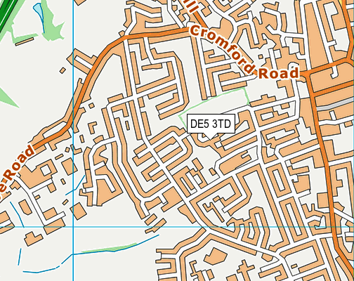 DE5 3TD map - OS VectorMap District (Ordnance Survey)