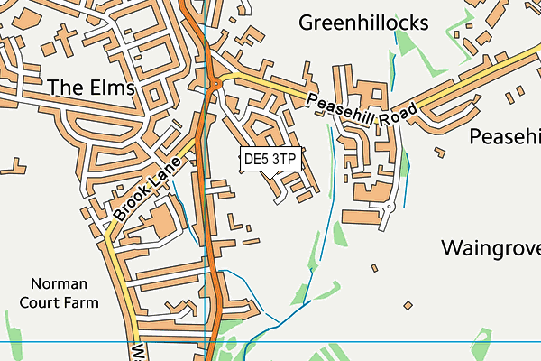 DE5 3TP map - OS VectorMap District (Ordnance Survey)