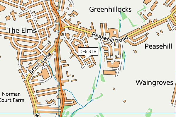 DE5 3TR map - OS VectorMap District (Ordnance Survey)