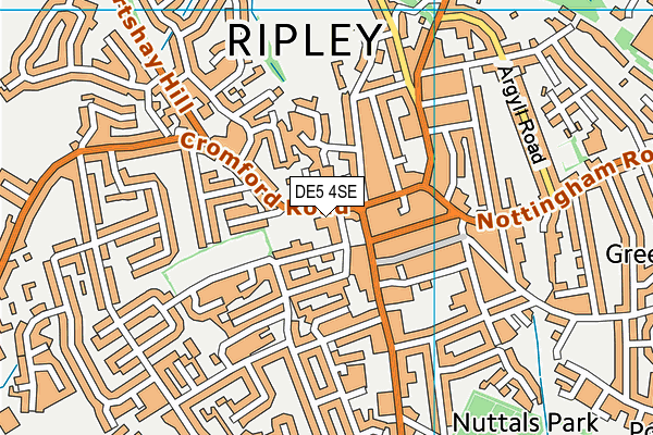 DE5 4SE map - OS VectorMap District (Ordnance Survey)