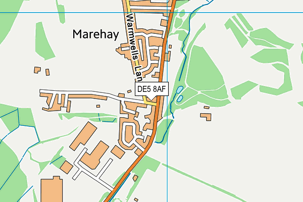 DE5 8AF map - OS VectorMap District (Ordnance Survey)