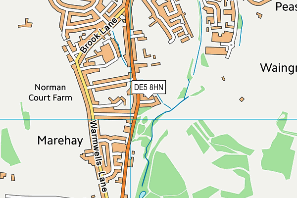 DE5 8HN map - OS VectorMap District (Ordnance Survey)