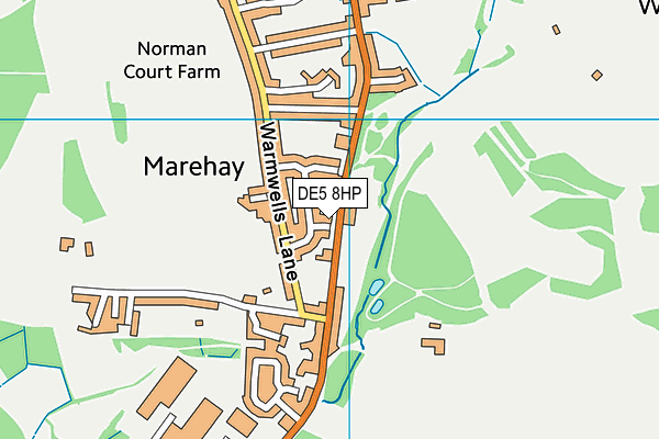 DE5 8HP map - OS VectorMap District (Ordnance Survey)