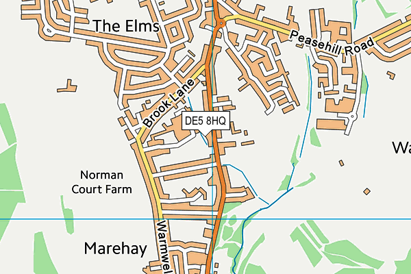 DE5 8HQ map - OS VectorMap District (Ordnance Survey)