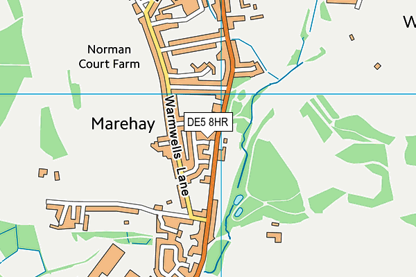 DE5 8HR map - OS VectorMap District (Ordnance Survey)