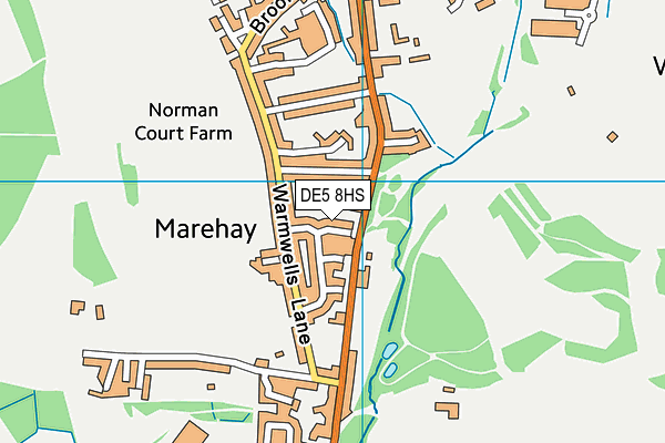 DE5 8HS map - OS VectorMap District (Ordnance Survey)