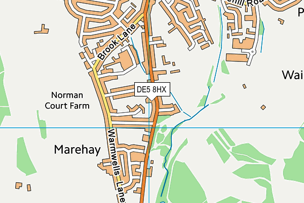DE5 8HX map - OS VectorMap District (Ordnance Survey)