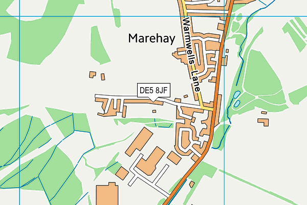 DE5 8JF map - OS VectorMap District (Ordnance Survey)
