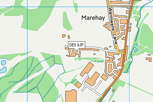 DE5 8JP map - OS VectorMap District (Ordnance Survey)