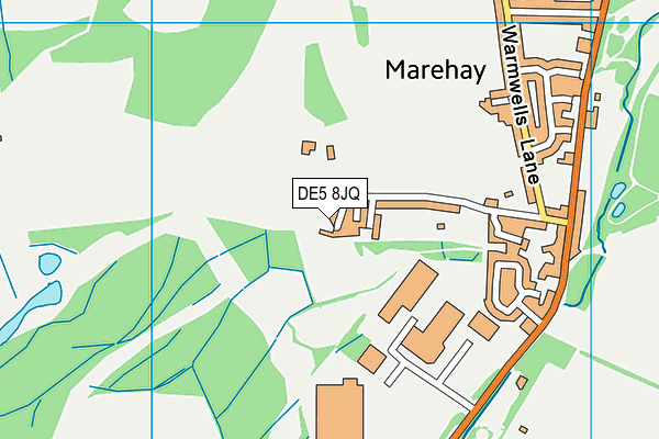 DE5 8JQ map - OS VectorMap District (Ordnance Survey)