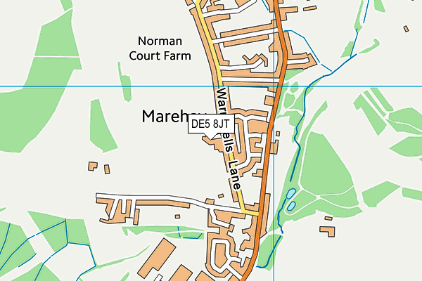 DE5 8JT map - OS VectorMap District (Ordnance Survey)