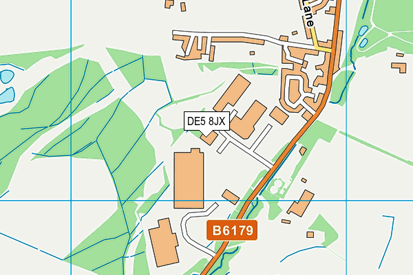 DE5 8JX map - OS VectorMap District (Ordnance Survey)