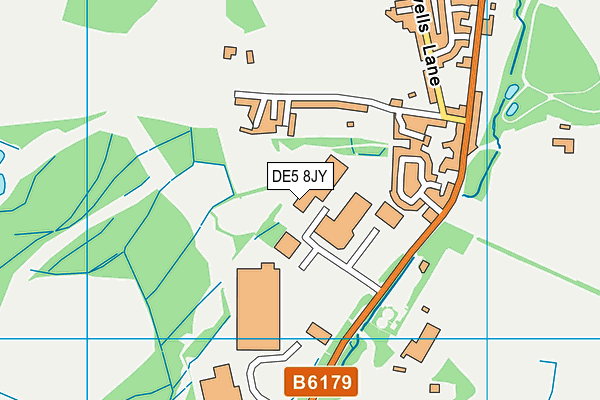 DE5 8JY map - OS VectorMap District (Ordnance Survey)