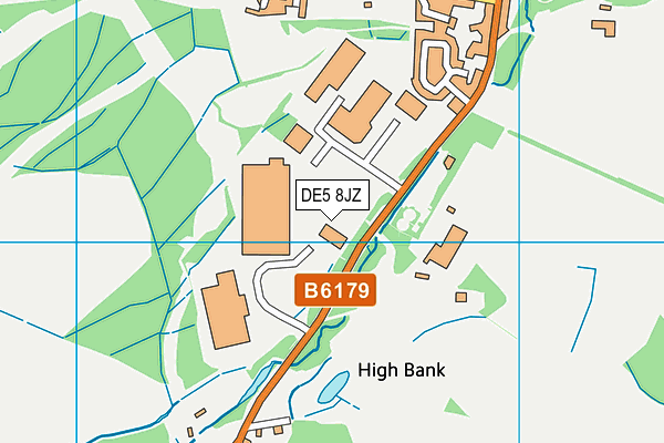 DE5 8JZ map - OS VectorMap District (Ordnance Survey)