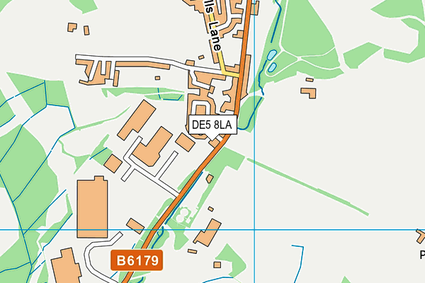 DE5 8LA map - OS VectorMap District (Ordnance Survey)