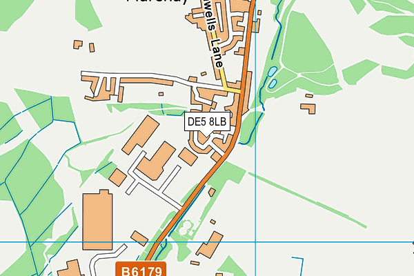 DE5 8LB map - OS VectorMap District (Ordnance Survey)
