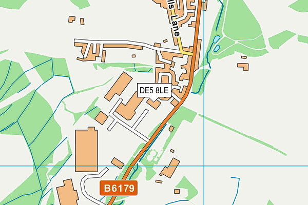 DE5 8LE map - OS VectorMap District (Ordnance Survey)
