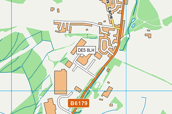DE5 8LH map - OS VectorMap District (Ordnance Survey)