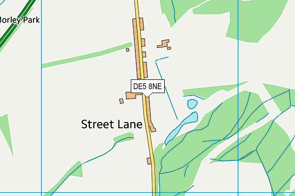 Street Lane Primary School map (DE5 8NE) - OS VectorMap District (Ordnance Survey)