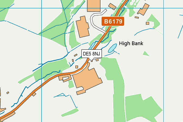DE5 8NJ map - OS VectorMap District (Ordnance Survey)