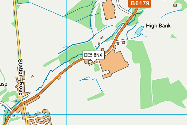 DE5 8NX map - OS VectorMap District (Ordnance Survey)