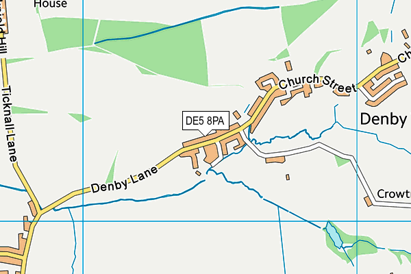 DE5 8PA map - OS VectorMap District (Ordnance Survey)