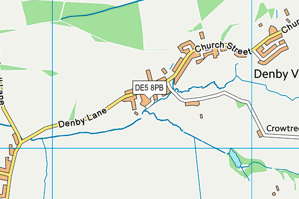 DE5 8PB map - OS VectorMap District (Ordnance Survey)