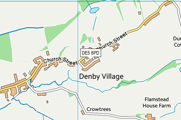 DE5 8PD map - OS VectorMap District (Ordnance Survey)