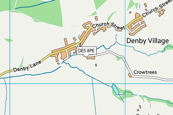 DE5 8PE map - OS VectorMap District (Ordnance Survey)