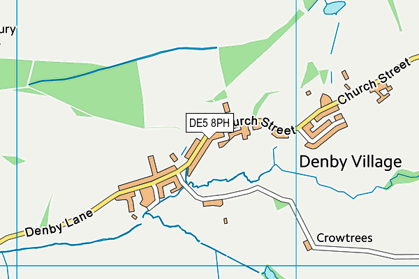 Denby Free CofE VA Primary School map (DE5 8PH) - OS VectorMap District (Ordnance Survey)