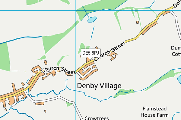 DE5 8PJ map - OS VectorMap District (Ordnance Survey)