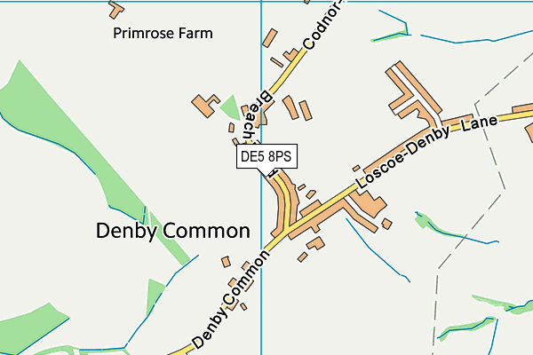 DE5 8PS map - OS VectorMap District (Ordnance Survey)