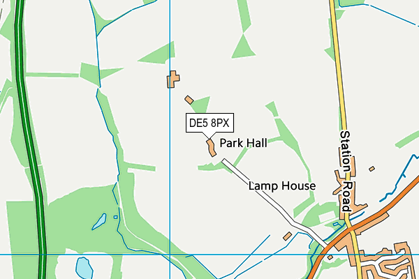 DE5 8PX map - OS VectorMap District (Ordnance Survey)